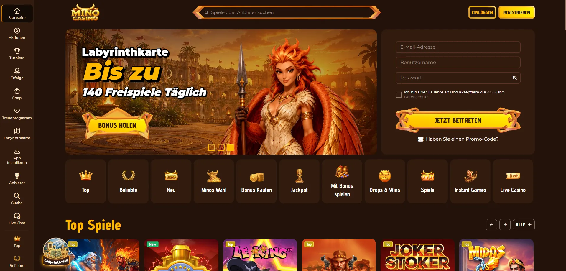 Mino Casino &Uuml;bersicht &ndash; Bonus, Spiele und Zahlungen 2026