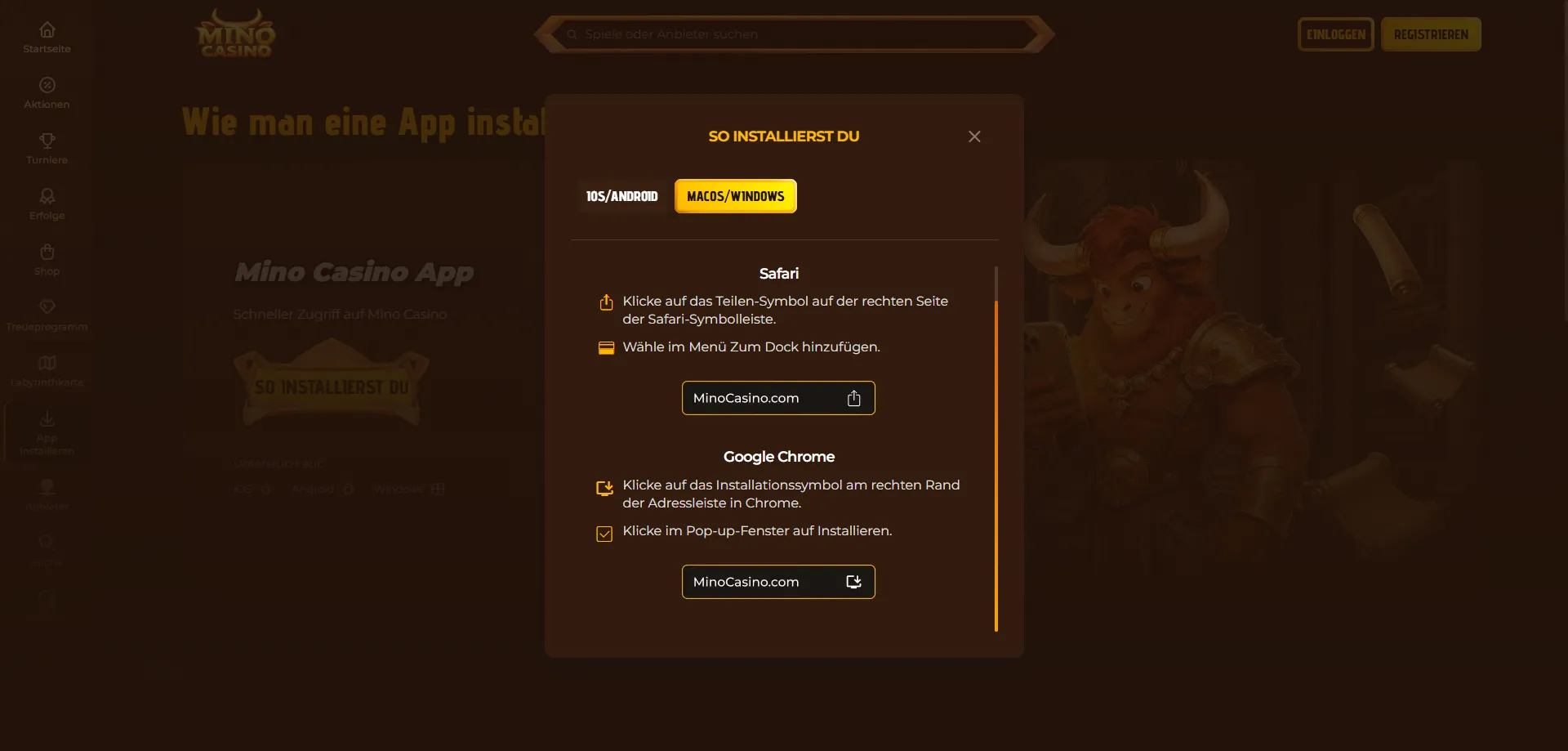 Mino Casino App – Freunde werben und Bonus erhalten